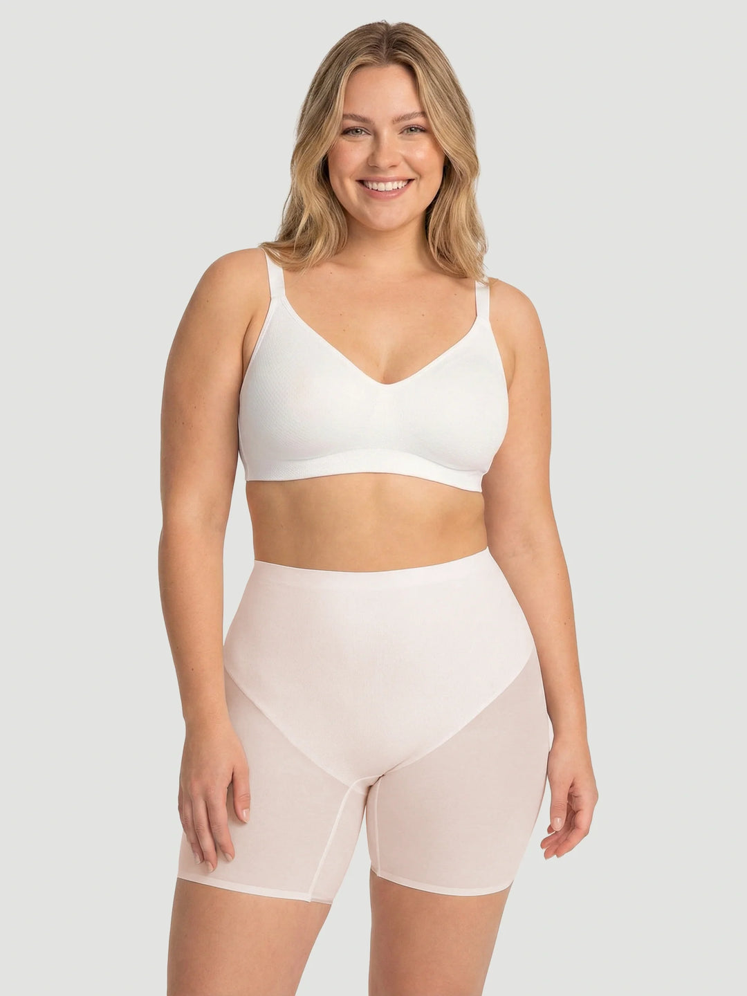 High Waisted Mesh Shaping Shorts