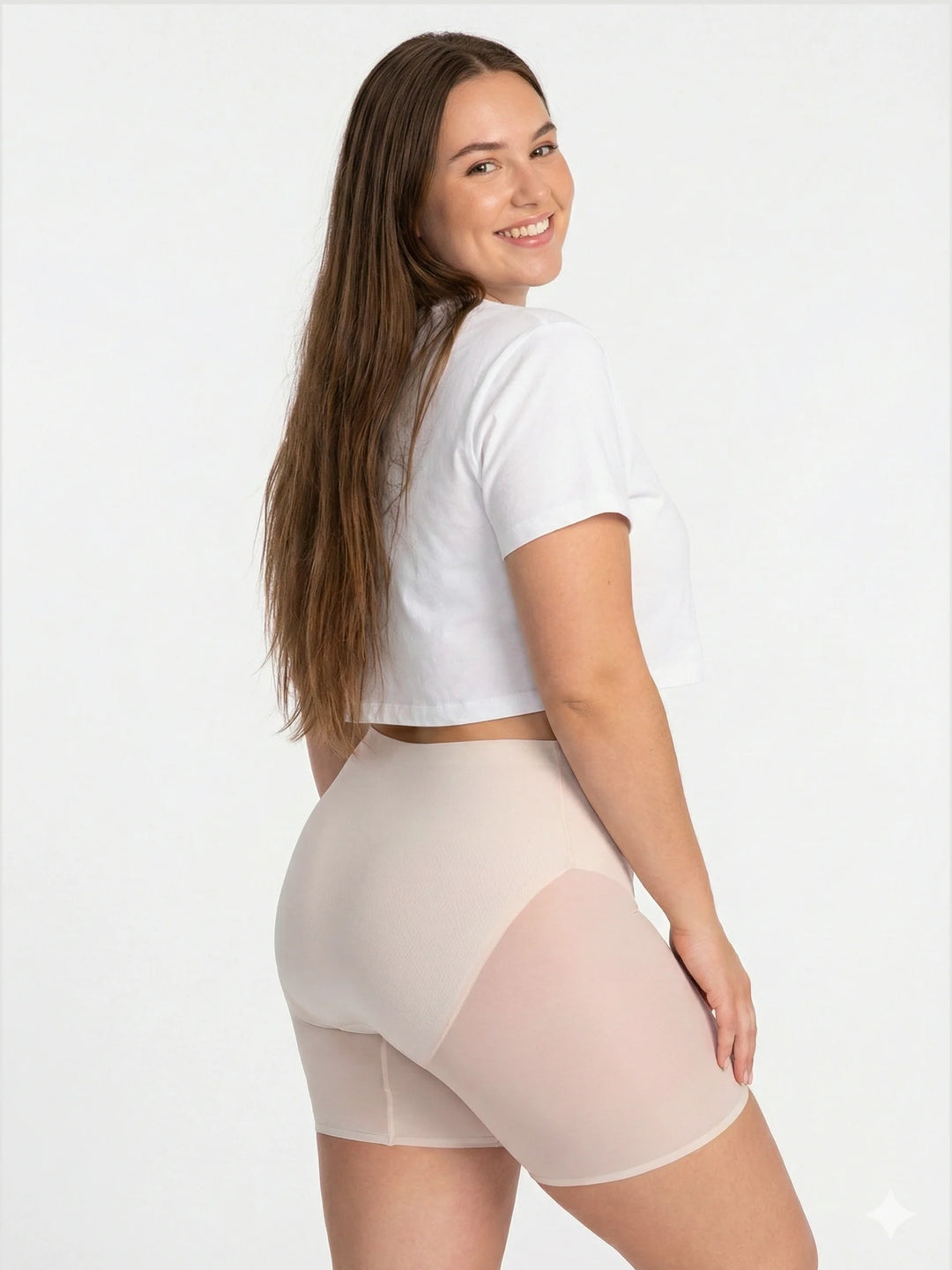 High Waisted Mesh Shaping Shorts
