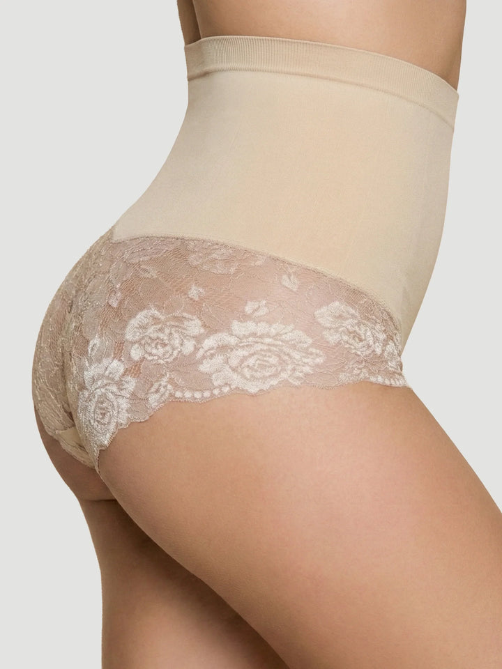 High Waisted Shaping Lace Panty